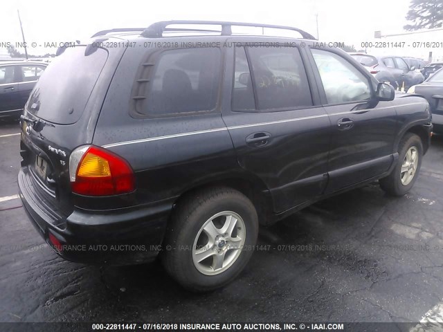 KM8SC13D92U290671 - 2002 HYUNDAI SANTA FE GLS/LX BLACK photo 4