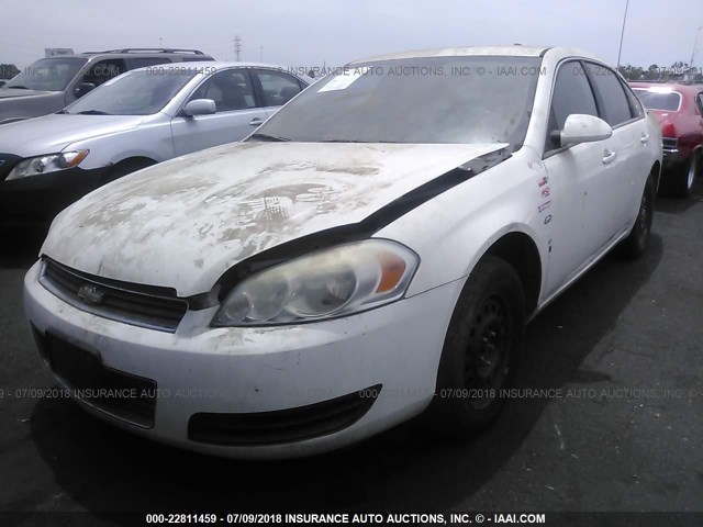 2G1WS553881293305 - 2008 CHEVROLET IMPALA POLICE WHITE photo 2