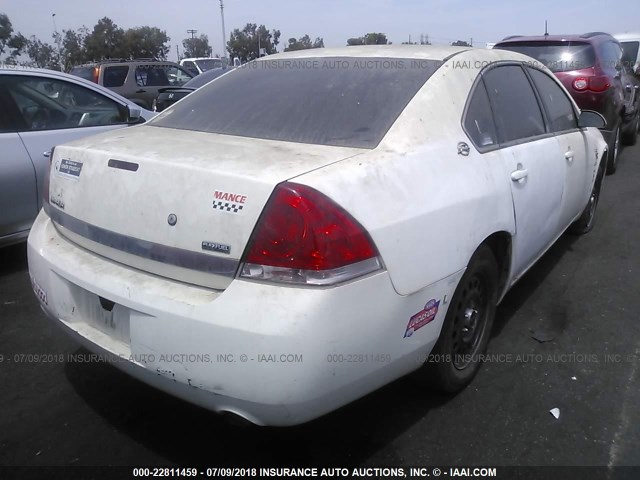 2G1WS553881293305 - 2008 CHEVROLET IMPALA POLICE WHITE photo 4