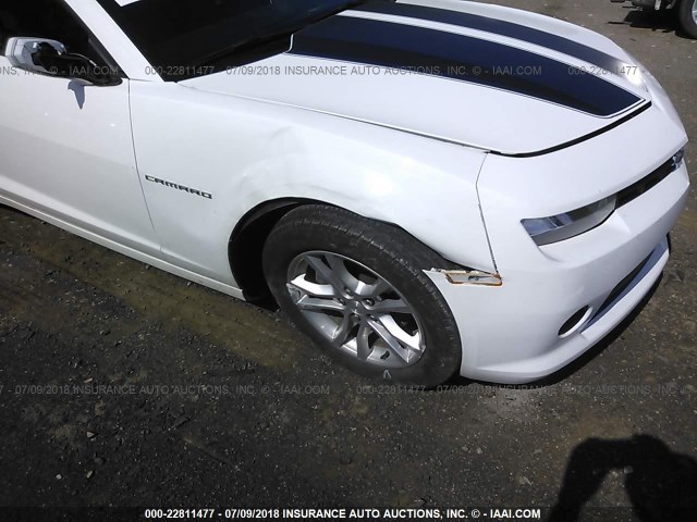 2G1FA1E37E9148927 - 2014 CHEVROLET CAMARO LS WHITE photo 6