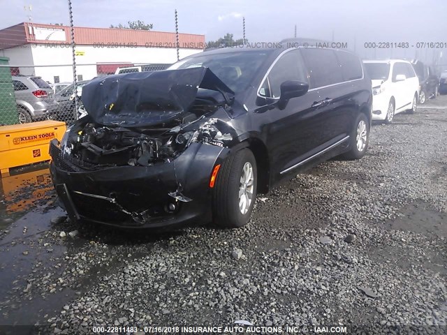 2C4RC1BG6HR526682 - 2017 CHRYSLER PACIFICA TOURING L BLACK photo 2