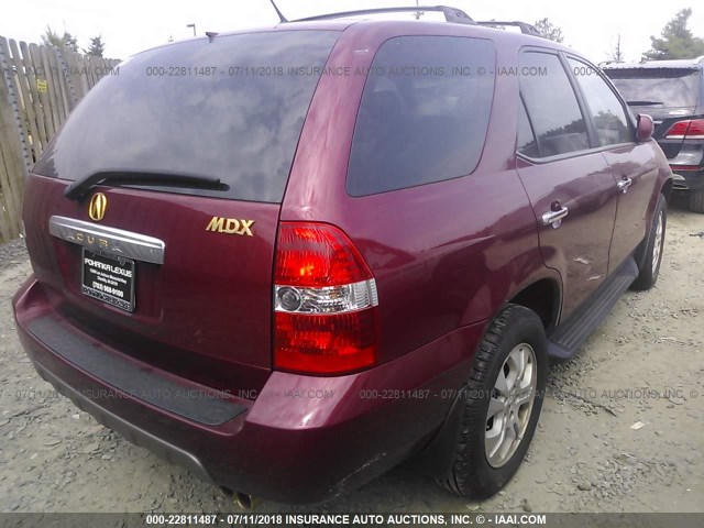 2HNYD18893H535197 - 2003 ACURA MDX TOURING RED photo 4