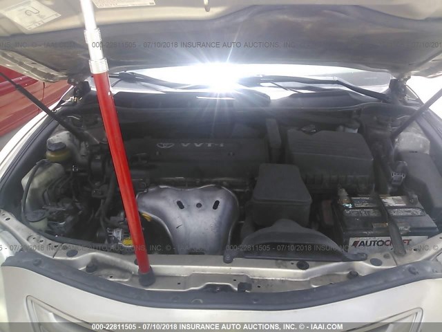4T1BE46K47U191446 - 2007 TOYOTA CAMRY NEW GENERAT CE/LE/XLE/SE GOLD photo 10