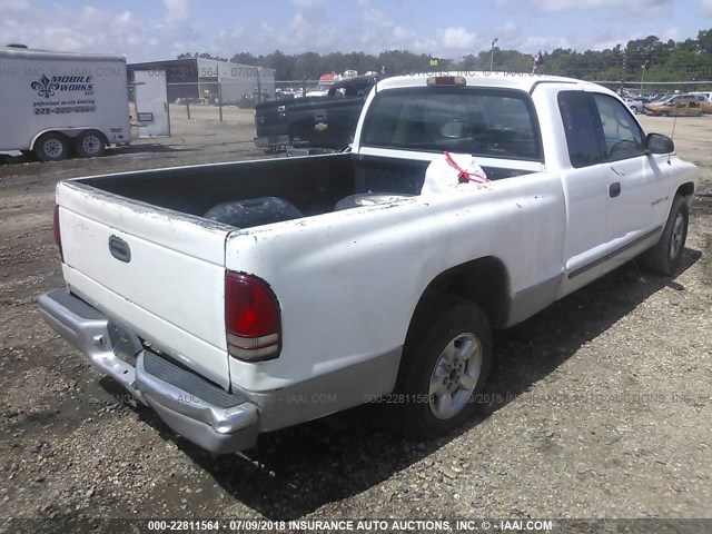 1B7GL22X31S148628 - 2001 DODGE DAKOTA WHITE photo 4