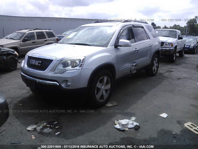 1GKKRRED1BJ282603 - 2011 GMC ACADIA SLT-1 Srebrny zdjęcie 2