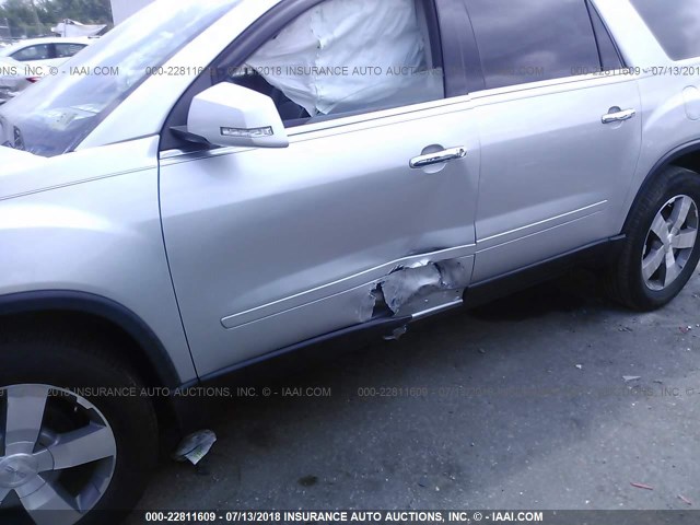 1GKKRRED1BJ282603 - 2011 GMC ACADIA SLT-1 Srebrny zdjęcie 6