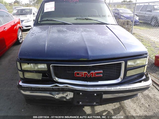 2GTEC19R4W1512314 - 1998 GMC SIERRA C1500 BLUE photo 6