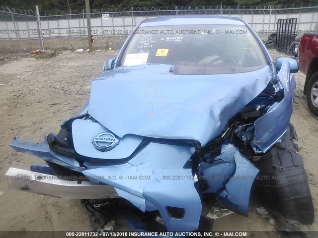 1N4AZ0CP6EC330739 - 2014 NISSAN LEAF S/SV/SL BLUE photo 6