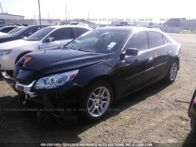 1G11C5SL8FF306622 - 2015 CHEVROLET MALIBU 1LT BLACK photo 2