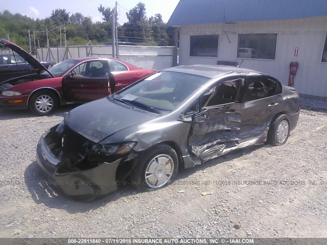 JHMFA36216S017631 - 2006 HONDA CIVIC HYBRID BROWN photo 2