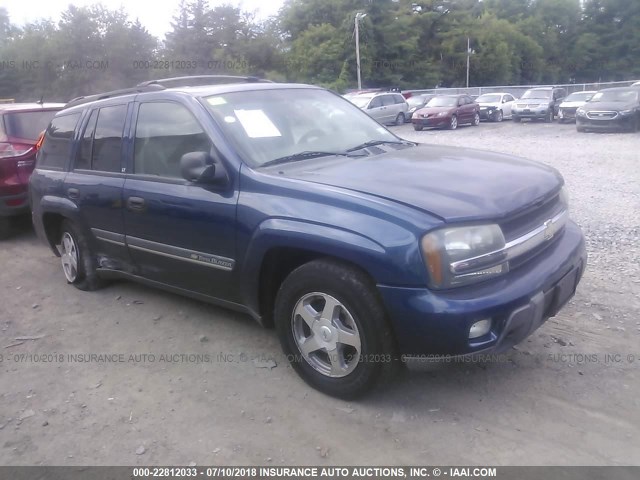 1GNDT13S322496101 - 2002 CHEVROLET TRAILBLAZER  BLUE photo 1