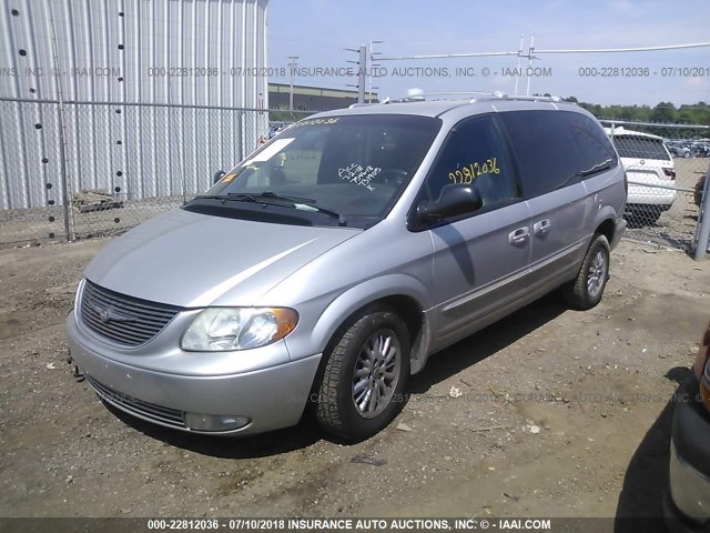 2C8GT64L02R731905 - 2002 CHRYSLER TOWN & COUNTRY LIMITED SILVER photo 2