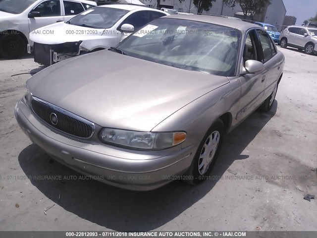 2G4WS52J811110819 - 2001 BUICK CENTURY CUSTOM GOLD photo 2