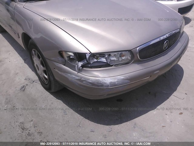 2G4WS52J811110819 - 2001 BUICK CENTURY CUSTOM GOLD photo 6