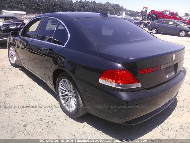 WBAGL63504DP72705 - 2004 BMW 745 I BLACK photo 3