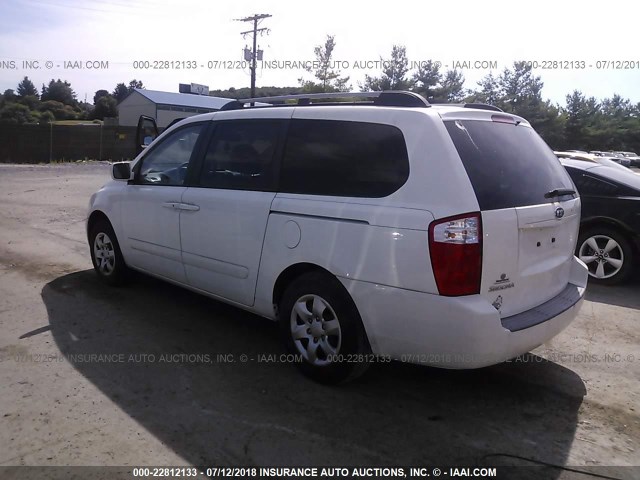 KNDMB233686244550 - 2008 KIA SEDONA EX/LX WHITE photo 3