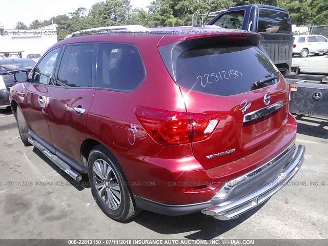 5N1DR2MMXHC676977 - 2017 NISSAN PATHFINDER S/SV/SL/PLATINUM 红色 照片 3