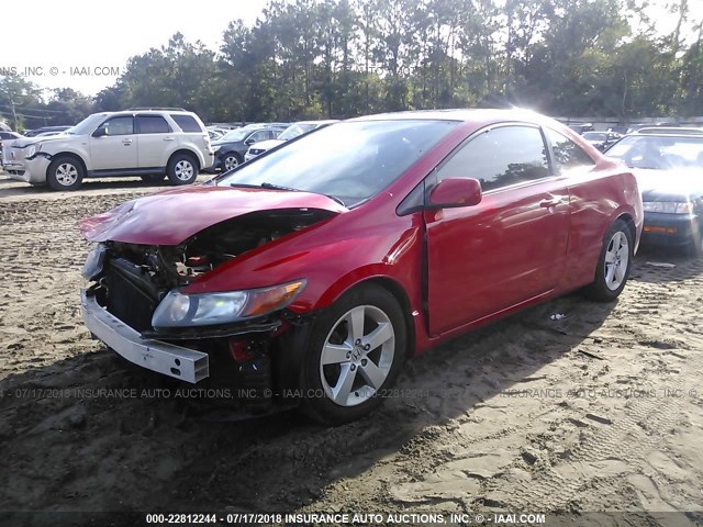 2HGFG12978H547279 - 2008 HONDA CIVIC EXL RED photo 2