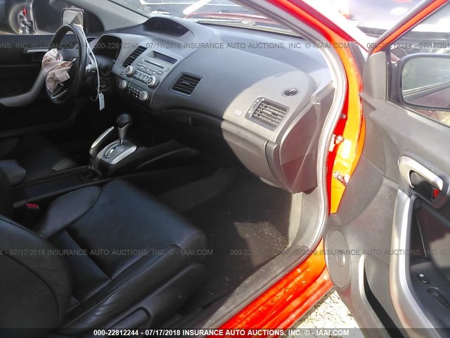 2HGFG12978H547279 - 2008 HONDA CIVIC EXL RED photo 5