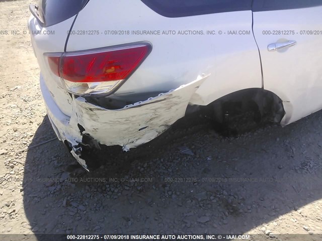 5N1AR2MM7FC611701 - 2015 NISSAN PATHFINDER S/SV/SL/PLATINUM WHITE photo 6