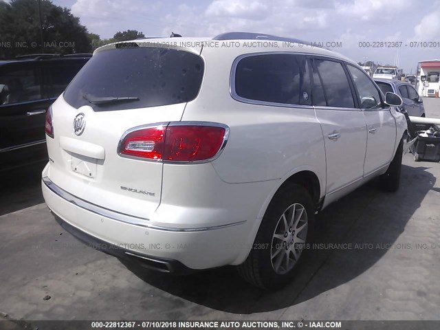 5GAKRCKD8DJ125801 - 2013 BUICK ENCLAVE WHITE photo 4