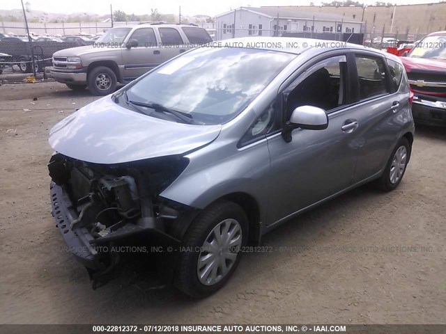 3N1CE2CP9EL393500 - 2014 NISSAN VERSA NOTE S/S PLUS/SV/SL SILVER photo 2