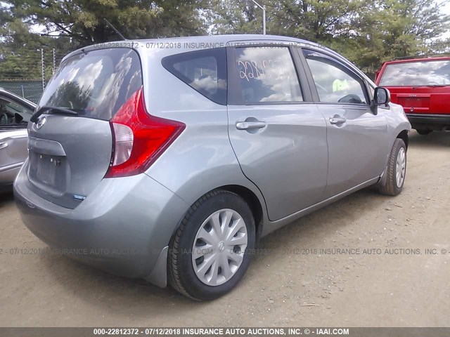 3N1CE2CP9EL393500 - 2014 NISSAN VERSA NOTE S/S PLUS/SV/SL SILVER photo 4