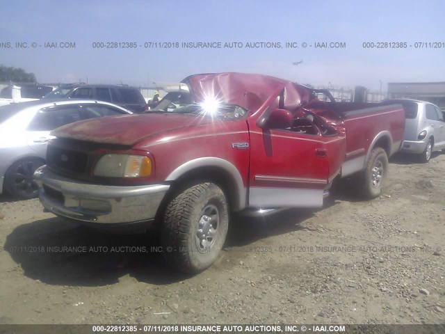 1FTFX28L2VNC27748 - 1997 FORD F250 RED photo 2