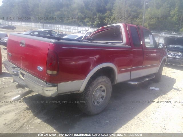 1FTFX28L2VNC27748 - 1997 FORD F250 RED photo 4
