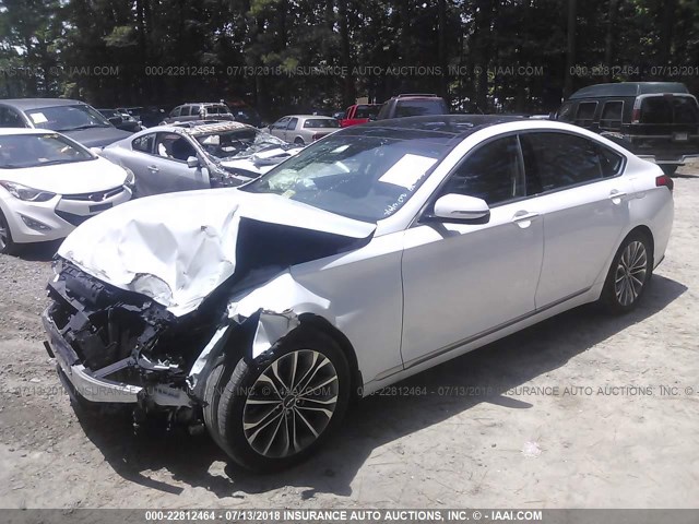 KMHGN4JE7FU051039 - 2015 HYUNDAI GENESIS 3.8L WHITE photo 2