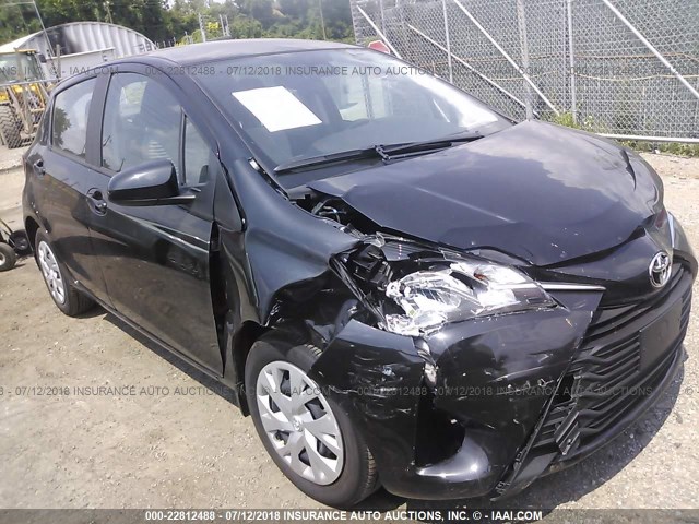 VNKKTUD37JA091296 - 2018 TOYOTA YARIS L/LE/SE BLACK photo 1