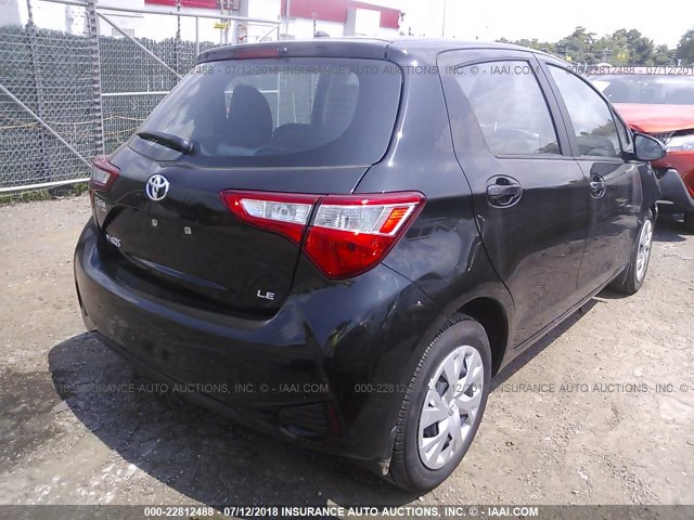 VNKKTUD37JA091296 - 2018 TOYOTA YARIS L/LE/SE BLACK photo 4