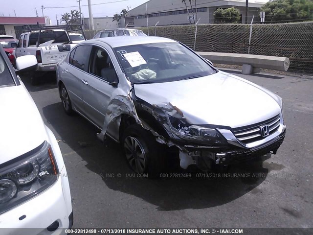 1HGCR2F39EA196748 - 2014 HONDA ACCORD LX SILVER photo 1