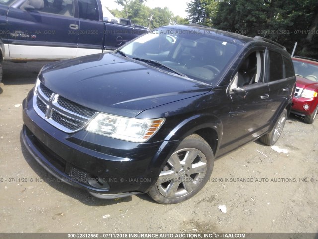 3D4PH9FG0BT513676 - 2011 DODGE JOURNEY LUX BLACK photo 2