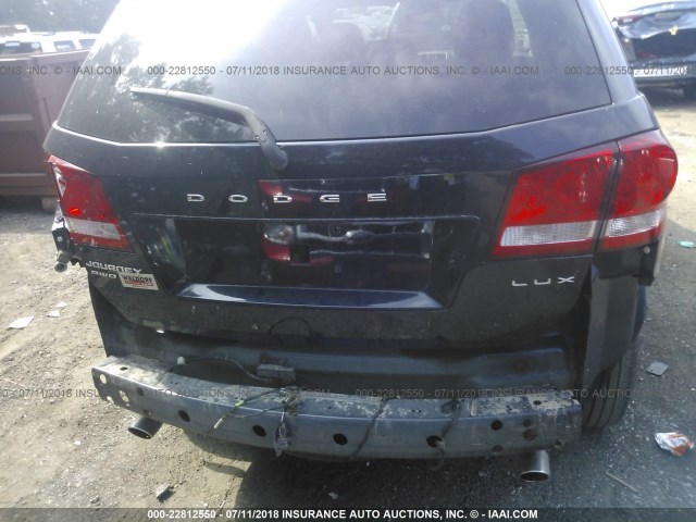 3D4PH9FG0BT513676 - 2011 DODGE JOURNEY LUX BLACK photo 6