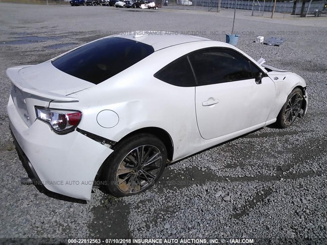 JF1ZNAA18F8708809 - 2015 TOYOTA SCION FR-S WHITE photo 4