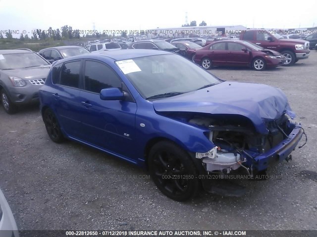 JM1BK343271744924 - 2007 MAZDA 3 HATCHBACK BLUE photo 1