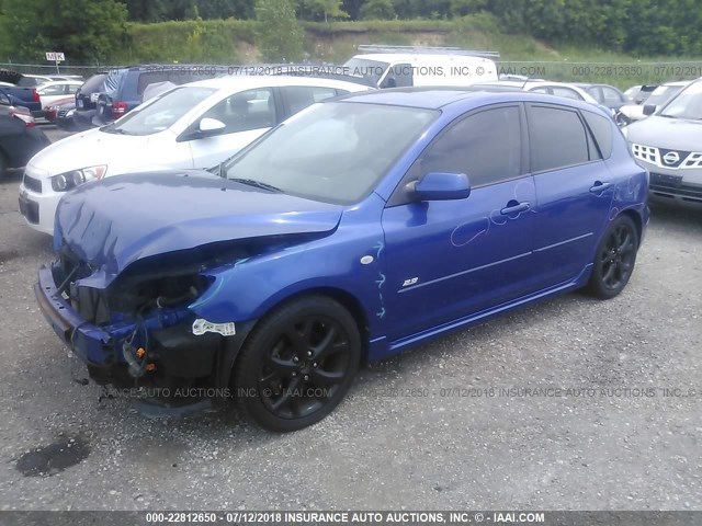 JM1BK343271744924 - 2007 MAZDA 3 HATCHBACK BLUE photo 2