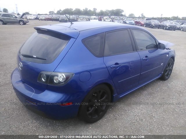 JM1BK343271744924 - 2007 MAZDA 3 HATCHBACK BLUE photo 4