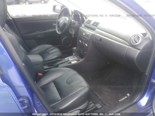 JM1BK343271744924 - 2007 MAZDA 3 HATCHBACK BLUE photo 5