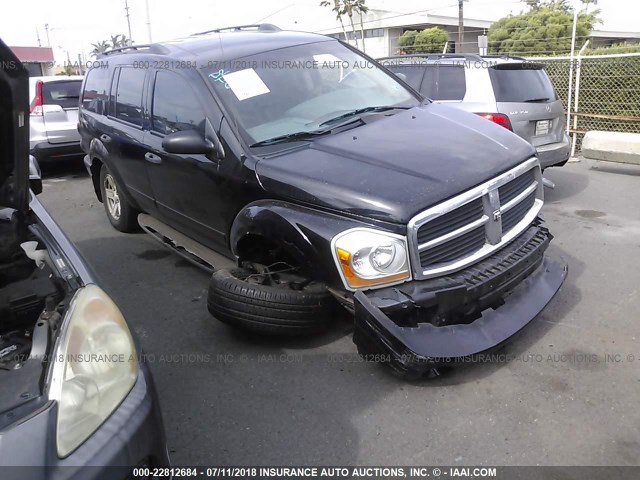 1D4HD48D24F175314 - 2004 DODGE DURANGO SLT BLACK photo 1