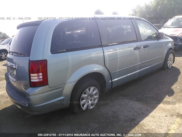 2A8HR44H98R620646 - 2008 CHRYSLER TOWN & COUNTRY LX Light Blue photo 4