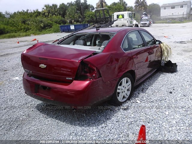 2G1WB5E30F1122884 - 2015 CHEVROLET IMPALA LIMITED LT RED photo 4