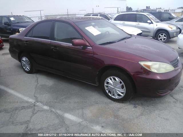 4T1BE32K82U096624 - 2002 TOYOTA CAMRY LE/XLE/SE 红色 照片 1