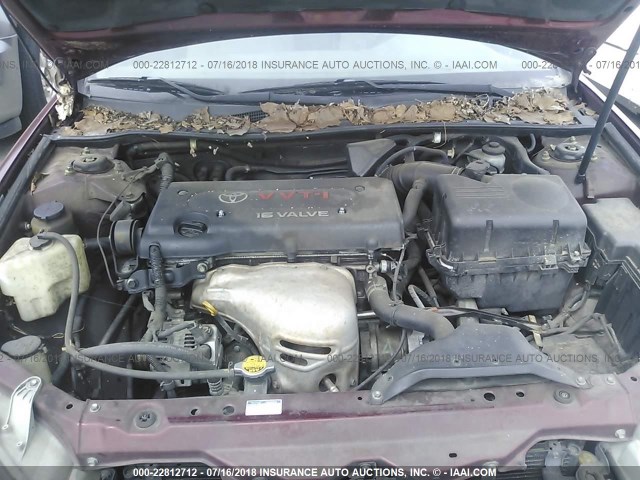 4T1BE32K82U096624 - 2002 TOYOTA CAMRY LE/XLE/SE 红色 照片 10
