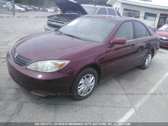 4T1BE32K82U096624 - 2002 TOYOTA CAMRY LE/XLE/SE 红色 照片 2