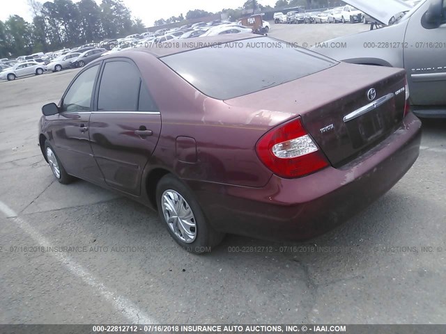 4T1BE32K82U096624 - 2002 TOYOTA CAMRY LE/XLE/SE 红色 照片 3