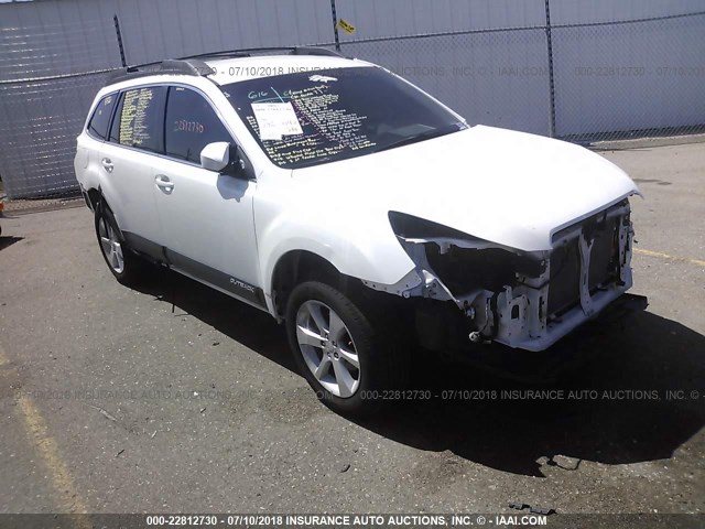 4S4BRCCCXD3257608 - 2013 SUBARU OUTBACK 2.5I PREMIUM WHITE photo 1