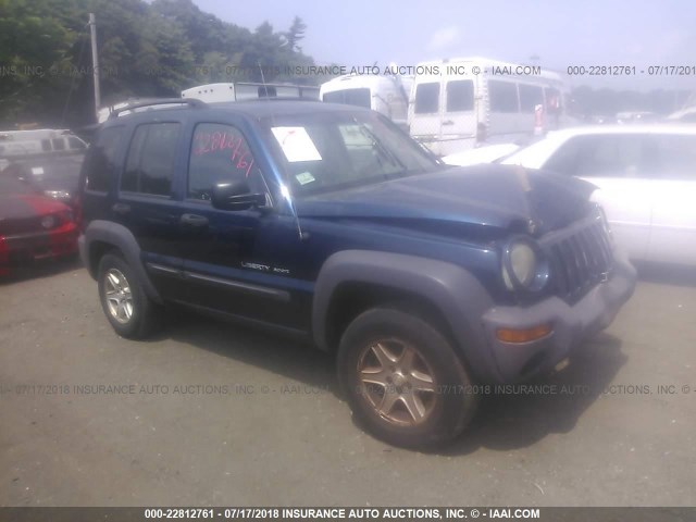 1J8GL48K23W639719 - 2003 JEEP LIBERTY SPORT/FREEDOM ლურჯი ფოტო 1
