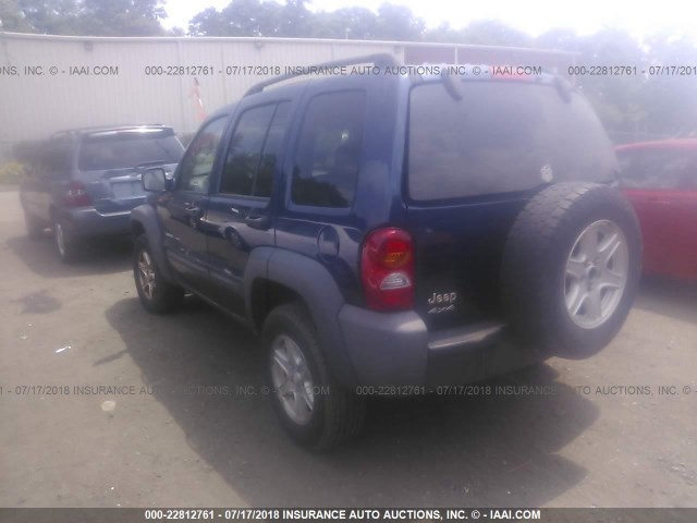 1J8GL48K23W639719 - 2003 JEEP LIBERTY SPORT/FREEDOM ლურჯი ფოტო 3